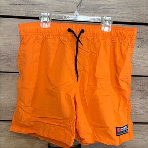 SHEIN Orange Men's Swim Trunks